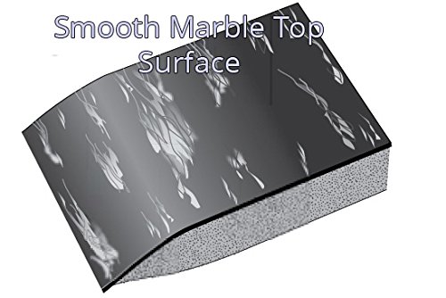 Premium Rectangular Marbelized Salon Grey Marble Anti-Fatigue Mat 3' x 4.5' with Circular Chair Cut-Out | 7/8 Inch Thickness for Comfort | Perfect for Hair Salons, Spas & Standing Workstations