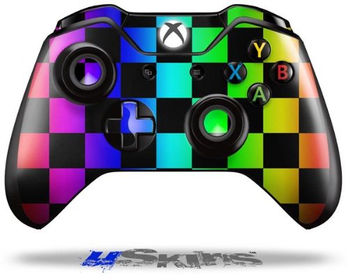 WraptorSkinz Decal Style Vinyl Skin Wrap for XBOX One Original Wireless Controller - Rainbow Checkerboard Design | Protective Cover for Gaming Accessories | Perfect for Gamers & Collectors