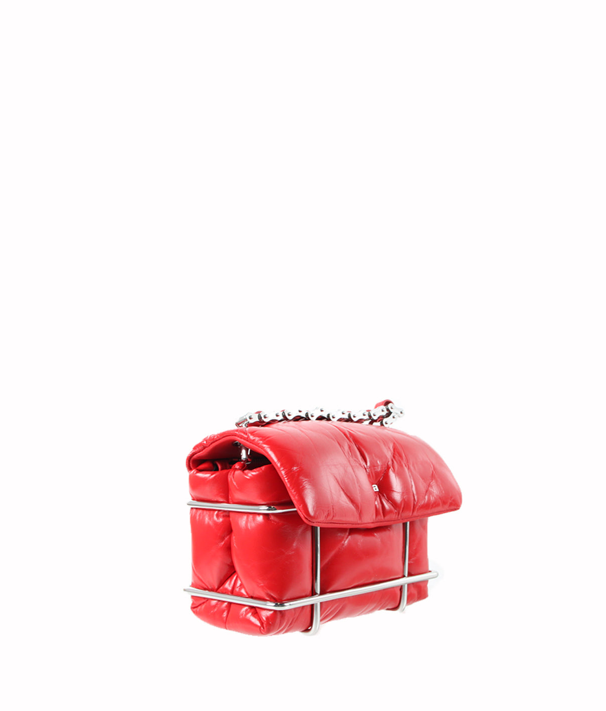 Halo Quilted Crossbody Bag for Women - Stylish Red & Silver Leather Purse - Perfect for Travel, Shopping & Everyday Use