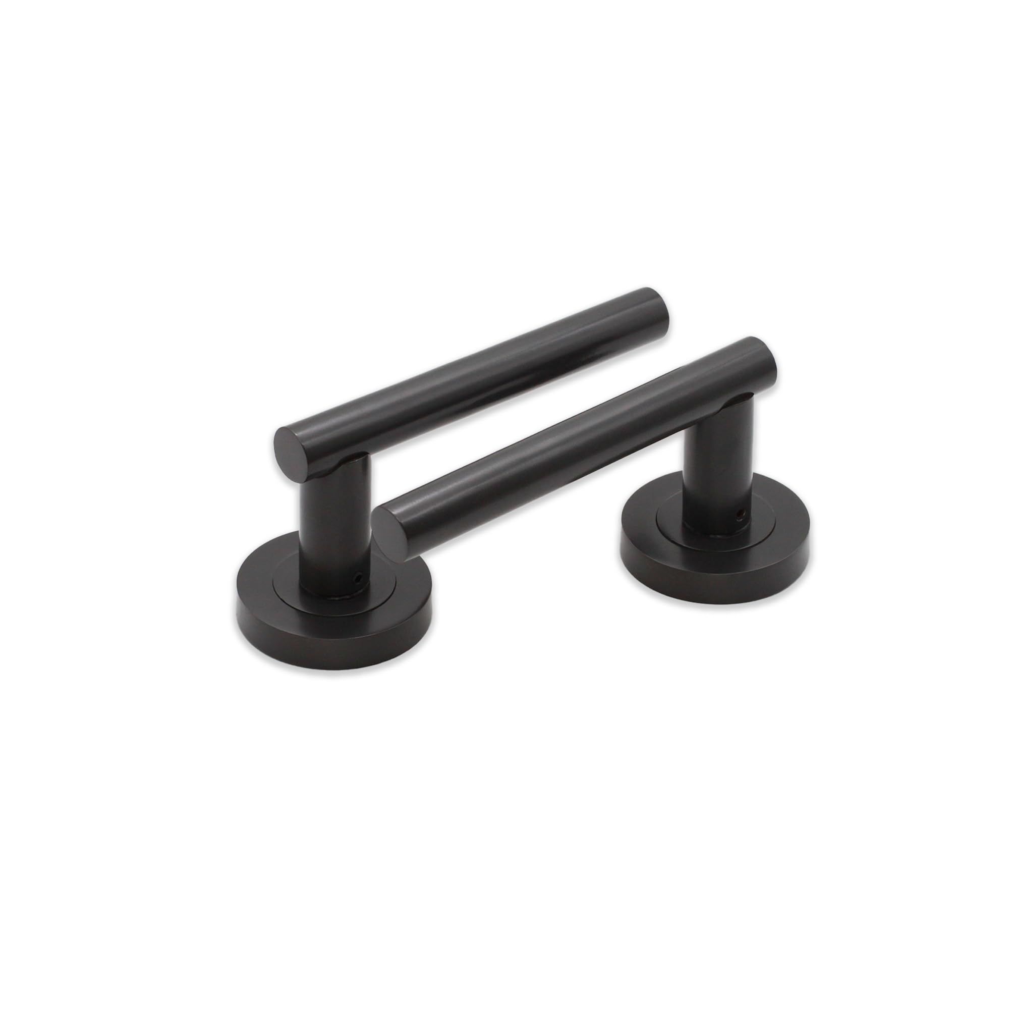 5 Sets of T-Bar Internal Lever Door Handles - Rose Gold & Gun Metal Grey Finish - Infinity Decor - Perfect for Bedroom, Bathroom & Closet Doors