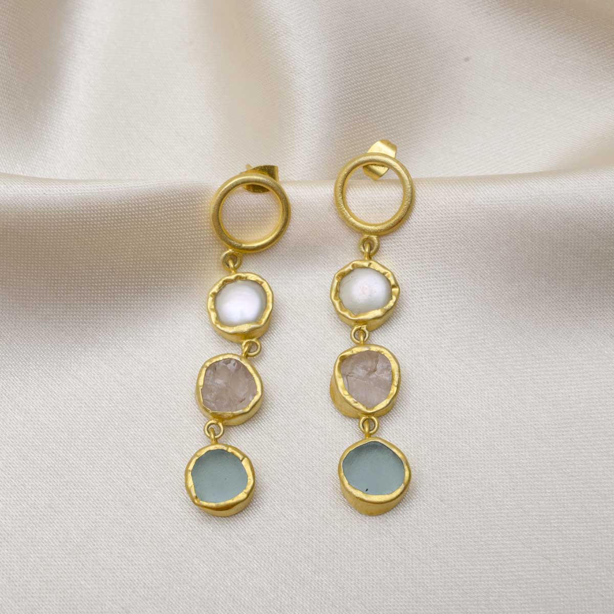 Drops of Nature Handmade Boho Earrings for Women - Lightweight Dangle Earrings for Everyday Wear, Party & Wedding Accessories