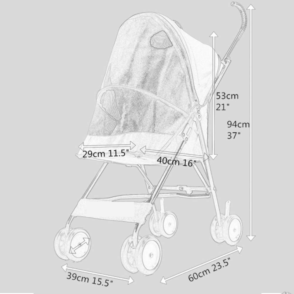 4-Wheel Pet Stroller for Cats & Dogs Up to 22Lbs - Foldable Jogger Stroller with Travel Carrier & Cage - Portable Red Stroller Cart for Walking, Jogging & Outdoor Adventures