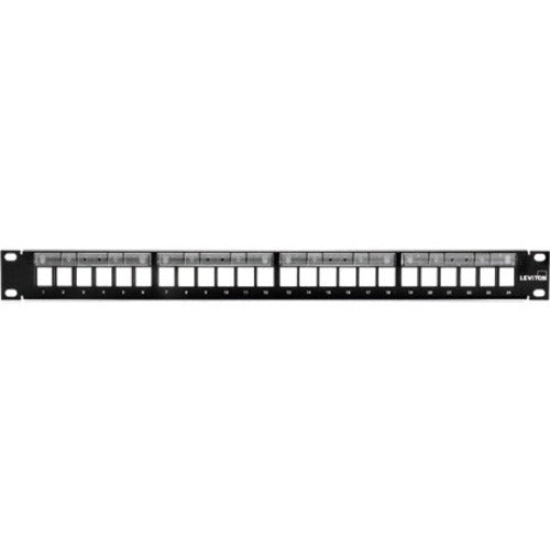 24-Port 1U QuickPort Patch Panel with Magnifying Lens - Ideal for Network Server Rack Installation & Data Center Cable Management