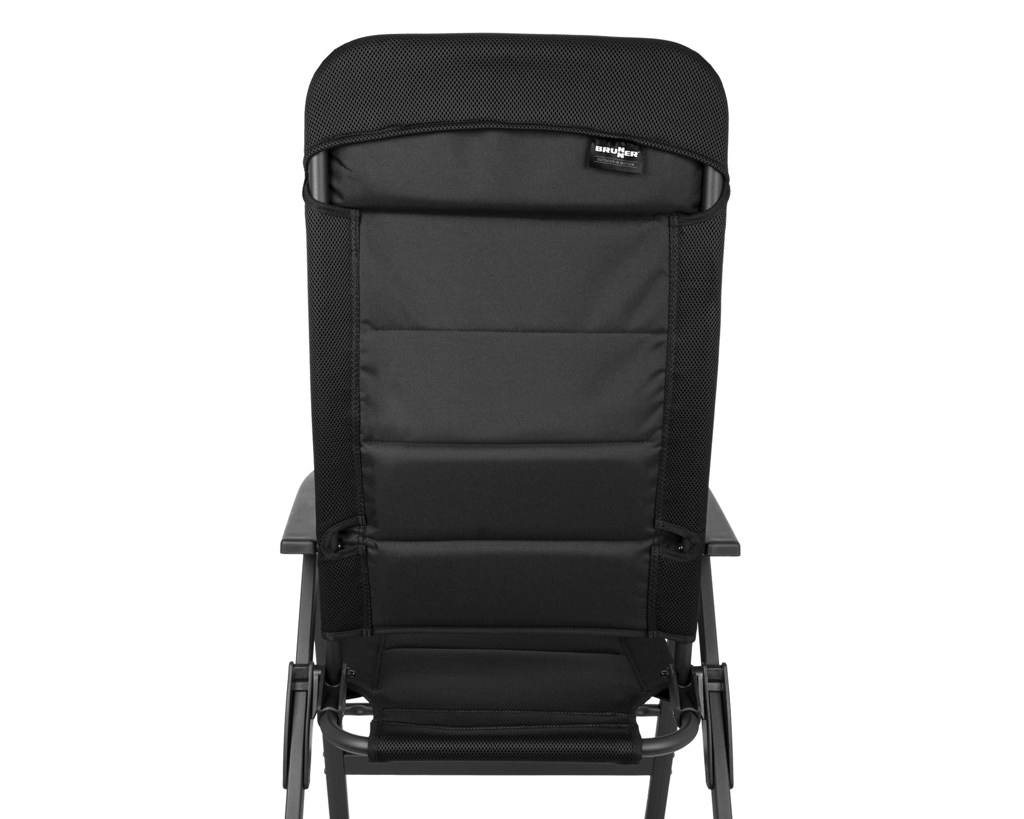 BRUNNER Skye 3D Black Camping Chaise Lounge - Portable Outdoor Folding Chair for Backyard, Beach, Picnic & Patio Relaxation