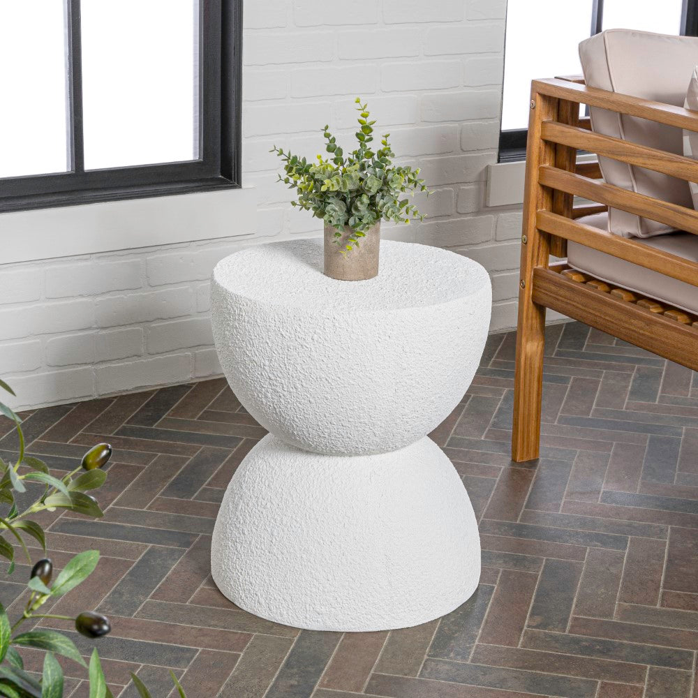 Mid Century Modern Drum Accent Table - 18