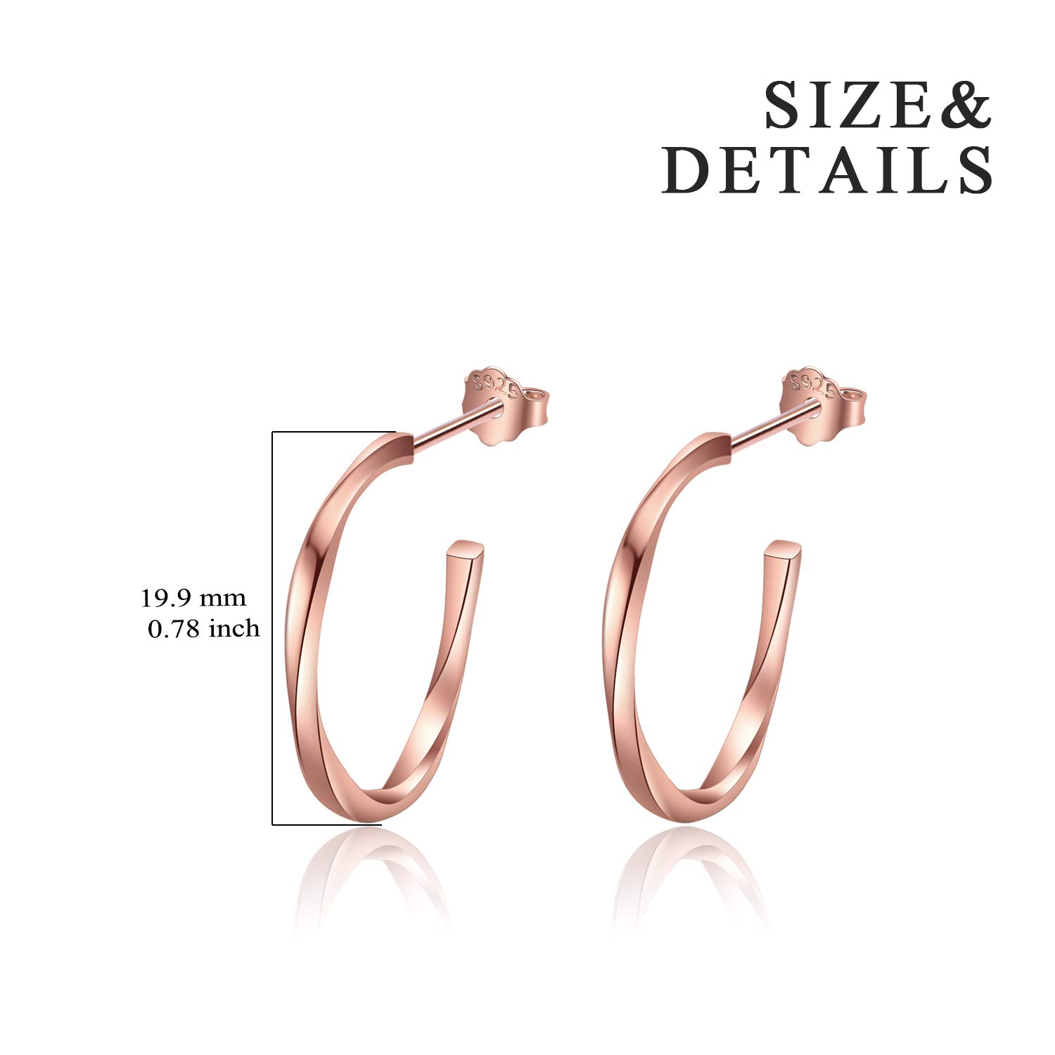 Sterling Silver Origami Hummingbird Stud Earrings - Minimalist Circle Snake Jewelry for Women & Girls | Perfect Gift for Birthday, Anniversary & Everyday Wear