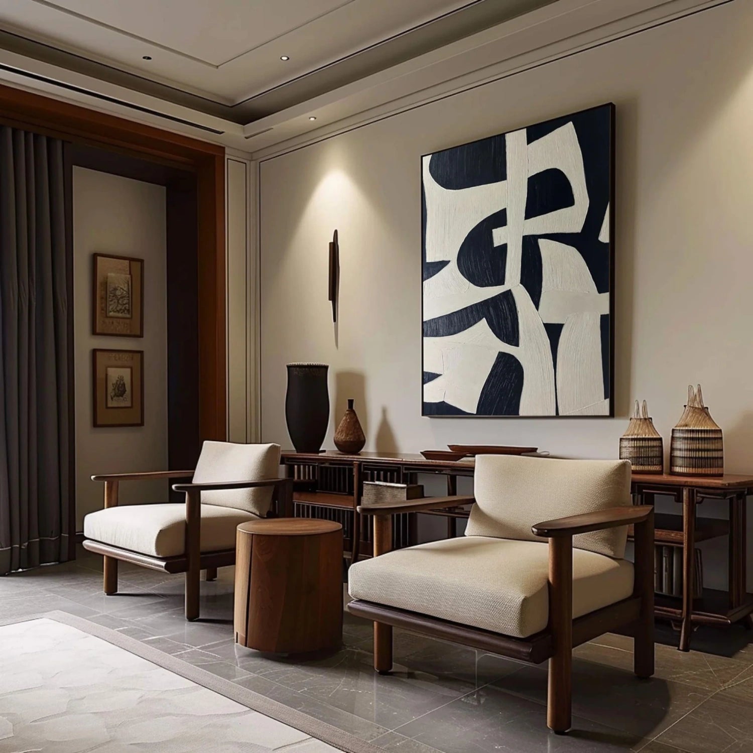 Frameless Abstract Tranquility Art Painting - Stretched Canvas Wall Decor #WS252 | Perfect for Living Room, Bedroom & Office Decor