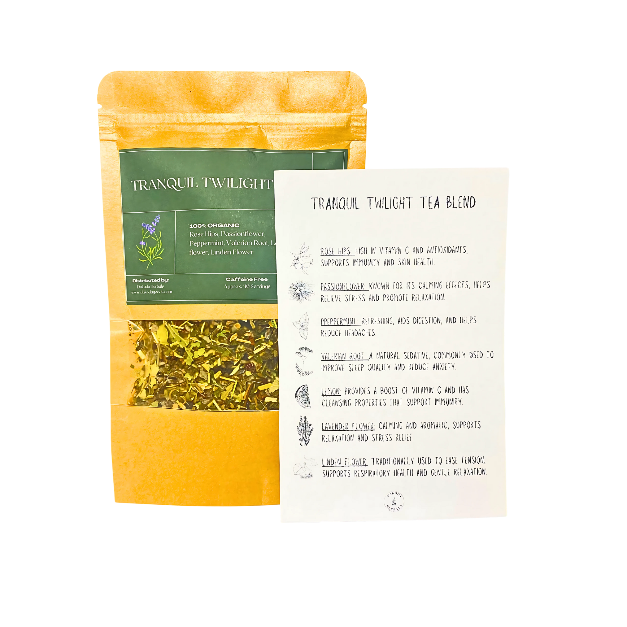 Tranquil Twilight Sleep Tea - Herbal Loose Leaf Tea Blend for Relaxation & Better Sleep | Natural Chamomile, Lavender & Valerian Root | Tea Bags Included | Perfect for Evening Relaxation, Stress Relief & Bedtime Rituals
