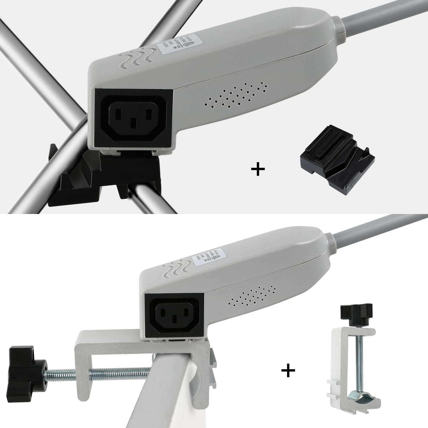 LED Trade Show Lights & Wall Washer - Connectable Exhibit Arm Lighting with Clamps, Mounting Brackets & Power Cables (2-Pack Grey) - Perfect for Trade Shows, Exhibitions & Retail Displays
