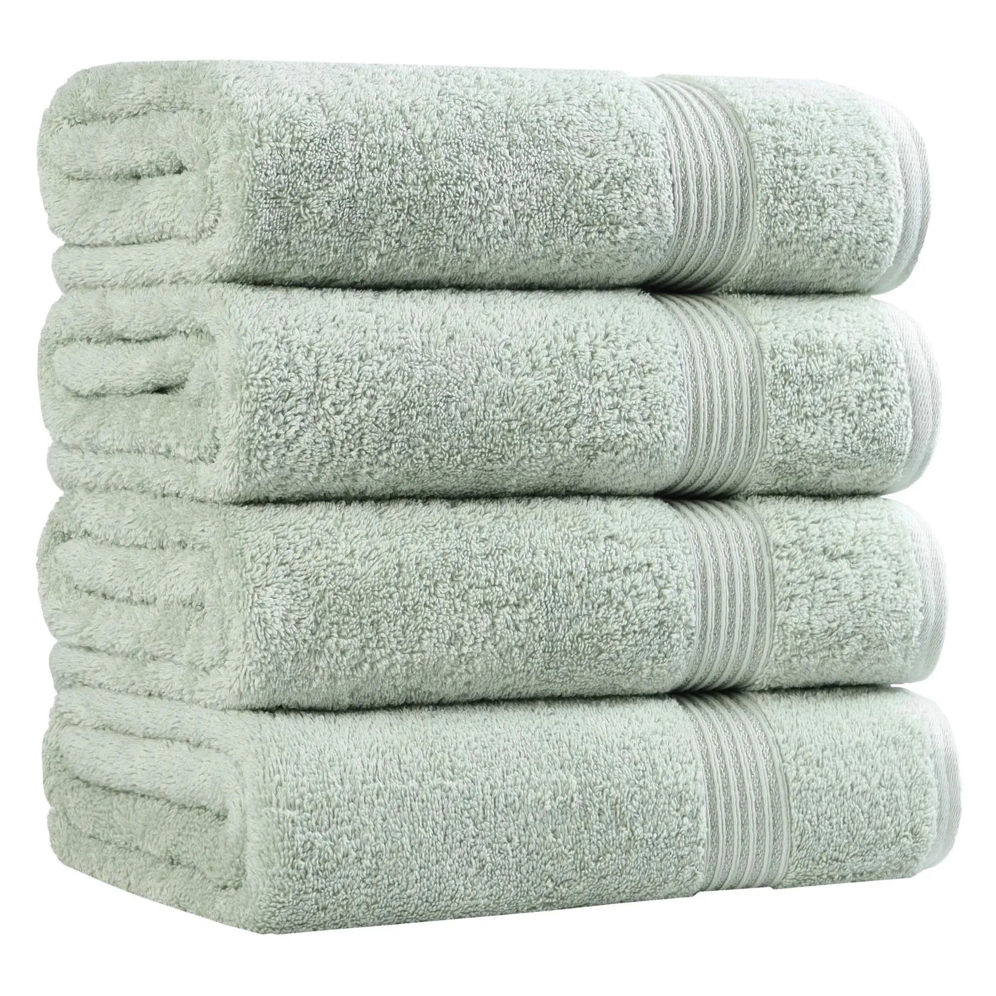 Premium Egyptian Cotton Bath Towels Set of 4 - Ultra Soft & Highly Absorbent Luxury Towels for Spa, Hotel & Home Use