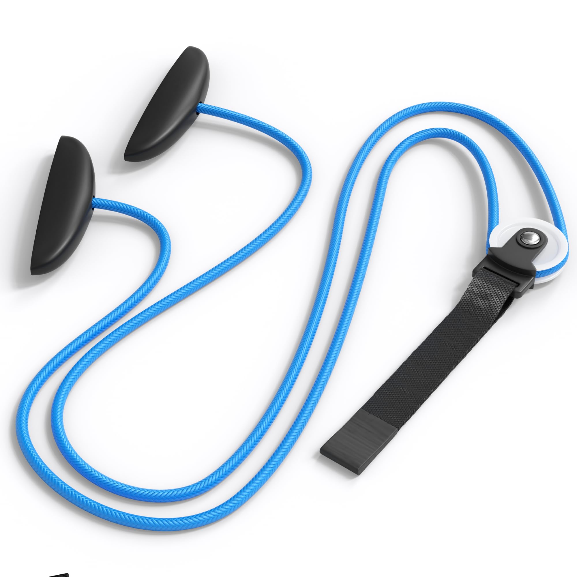 Mars Wellness Overdoor Shoulder Pulley - Blue Therapy Exercise Bands with Plastic Handles for Shoulder Pain Relief & Post-Surgery Recovery | Home Physical Therapy & Rehabilitation Equipment for Rotator Cuff Injuries, Frozen Shoulder & Mobility Training
