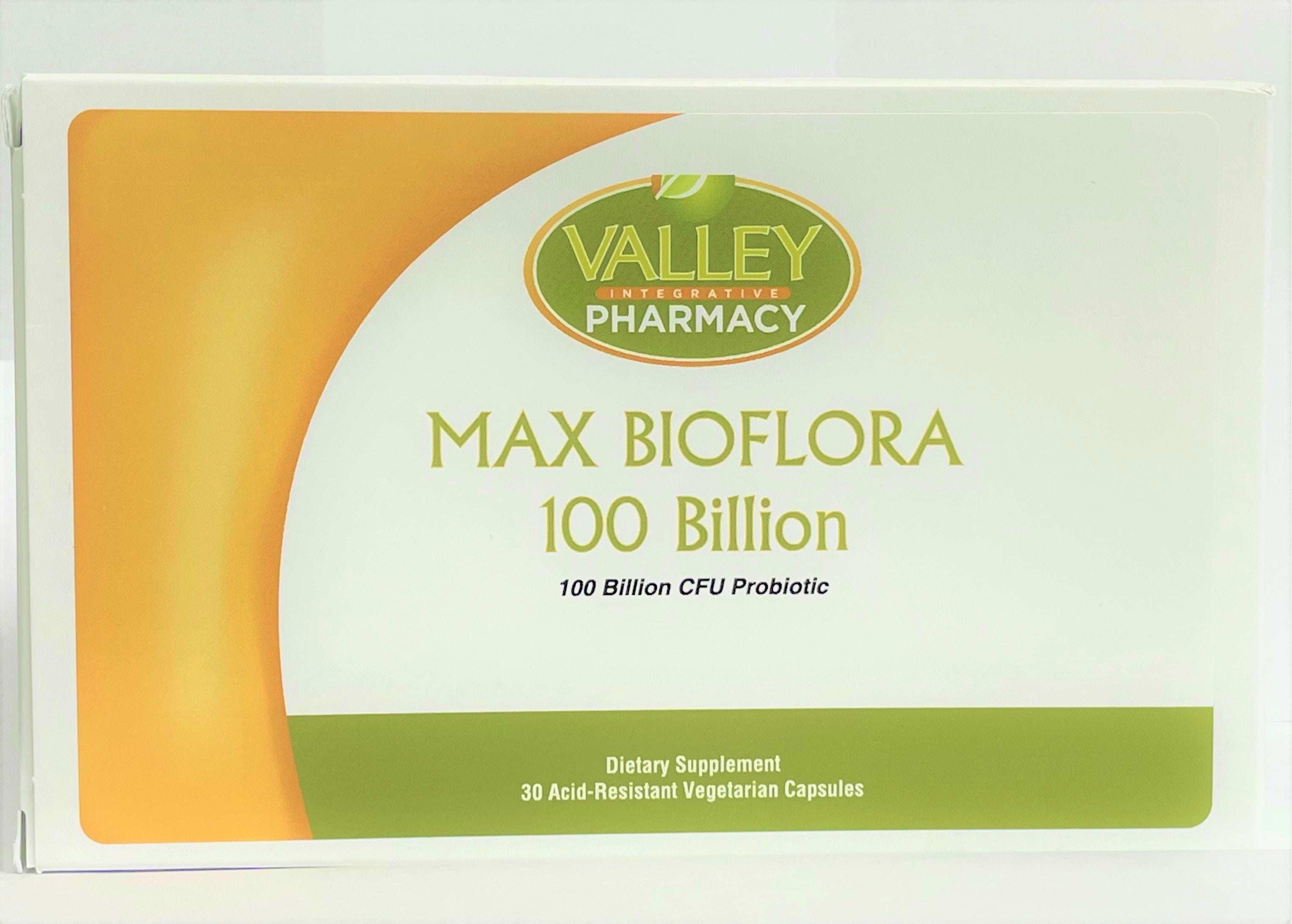 Max Bioflora Probiotics 100 Billion CFU - High Potency Digestive & Immune Support - For Gut Health, Bloating Relief & Daily Wellness - Suitable for Men & Women