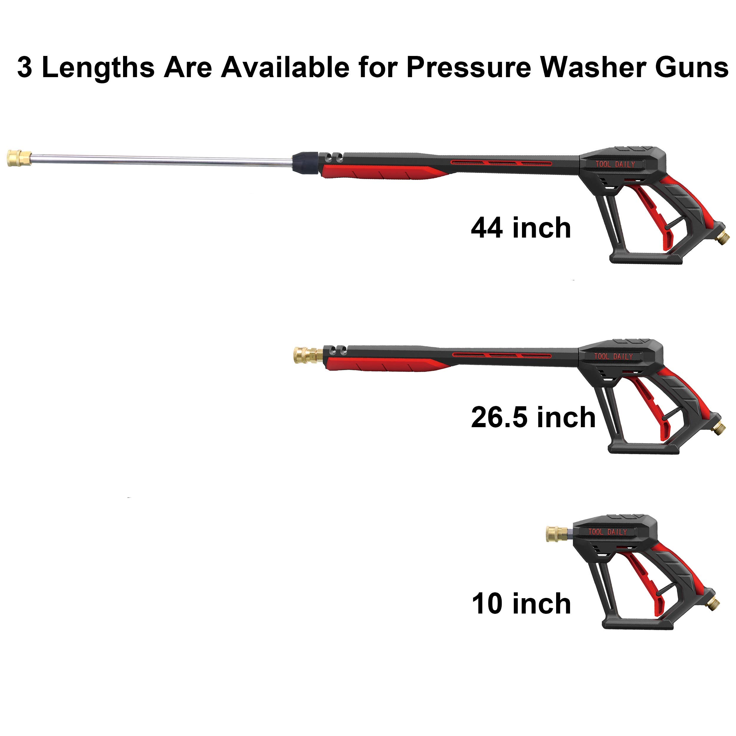 Pressure Washer Adapter Set with Gun & Extension Wand - Heavy Duty Power Washer Nozzle Kit for Home Cleaning, Car Washing, Deck & Driveway Maintenance