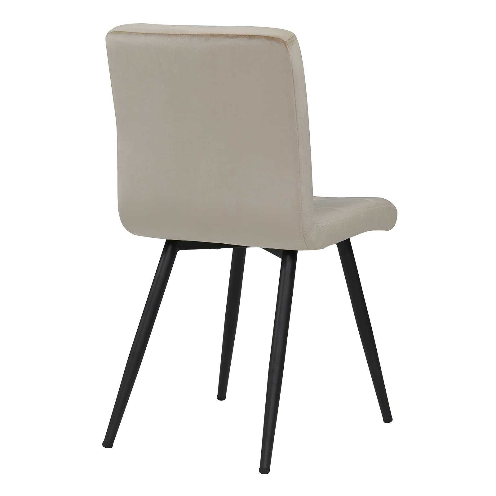 DUHOME Velvet Dining Chairs Set of 4 - Mid Century Modern Upholstered Side Chairs for Kitchen, Living Room & Bedroom - Soft Accent Reading Chairs in Khaki for Home Decor & Vanity Use