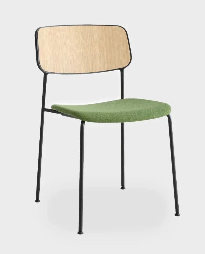 Lapalma Kisat S412 Modern Stackable Dining Chair - Sturdy & Space-Saving Side Chairs for Kitchen, Cafe, Restaurant & Office Use