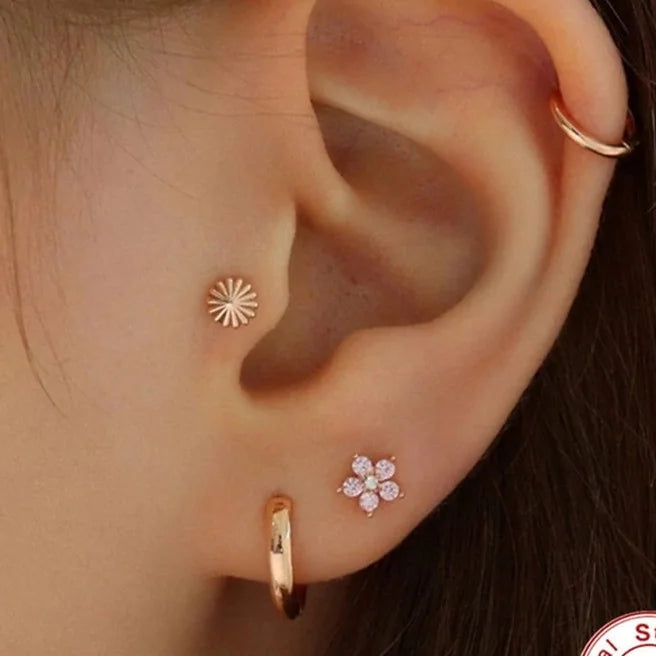 925 Sterling Silver Cartilage Small Hoop Earrings Set | HC031 | Dainty Minimalist Jewelry for Women, Perfect for Everyday Wear & Special Occasions