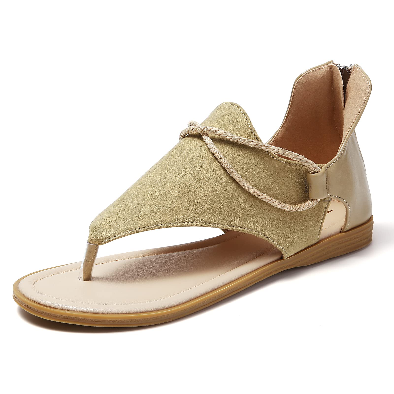 Tilocow Women's Posh Gladiator Sandals - Comfortable Flat Summer Sandals with Vintage Style | Perfect for Beach, Vacation, and Casual Outfits