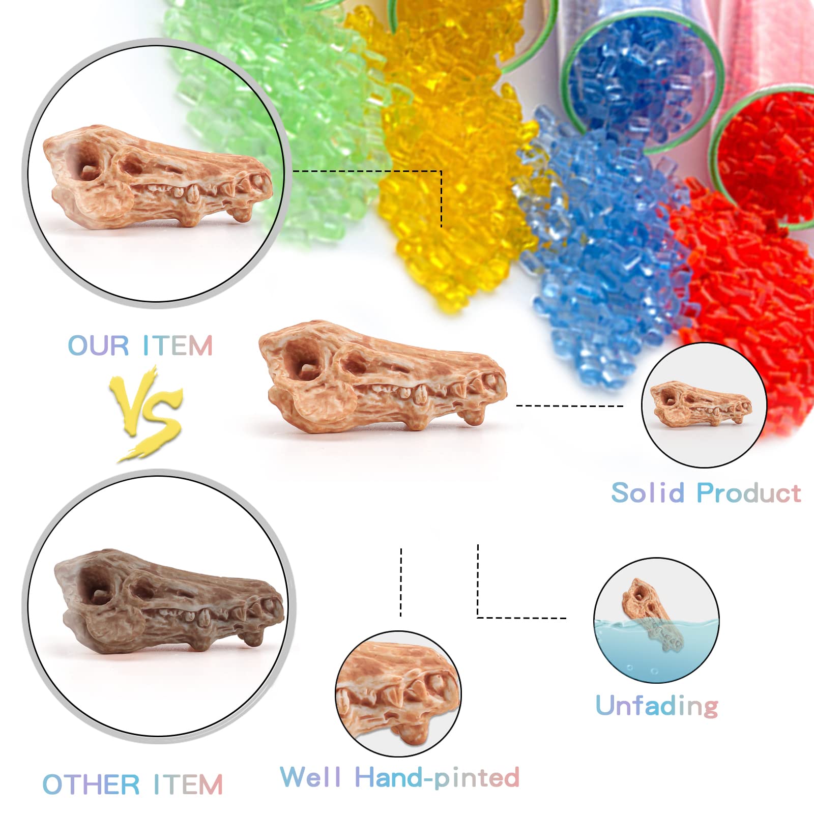 LC JoyCre Realistic Mini Prehistoric Animal Bones Set - Dinosaur Fossil Dig Kit for Kids, STEM Educational Sandbox Toys for Paleontology Learning | Perfect for Birthday Gifts, Classroom Activities & Science Projects