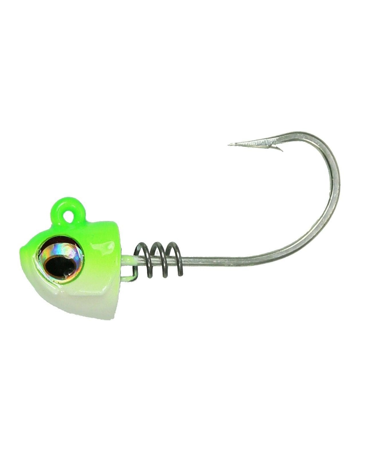 NLBN No Live Bait Needed Screw Lock Jig Heads for 5 Paddle Tail Soft Plastic Lures - Saltwater & Freshwater Fishing for Bass, Walleye, Trout