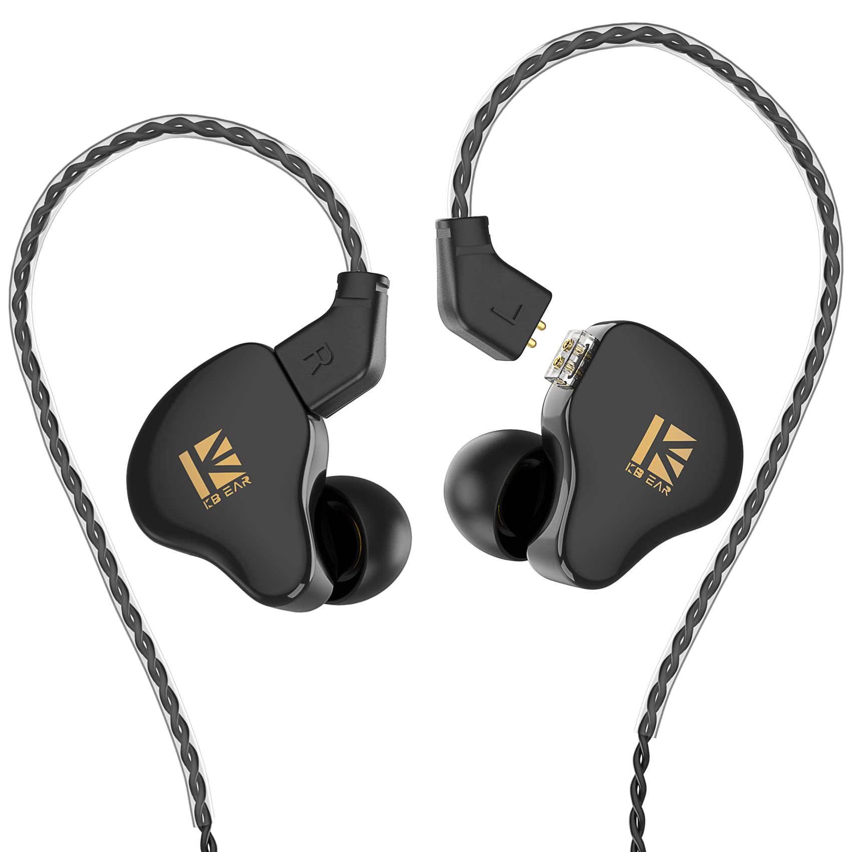 KBEAR KS1 Wired In-Ear Monitors - Super Bass HiFi Earphones with Crystal Clear Sound & Noise Isolation for Musicians, Singers & Audiophiles | Perfect for Studio Recording, Live Performances & Music Listening