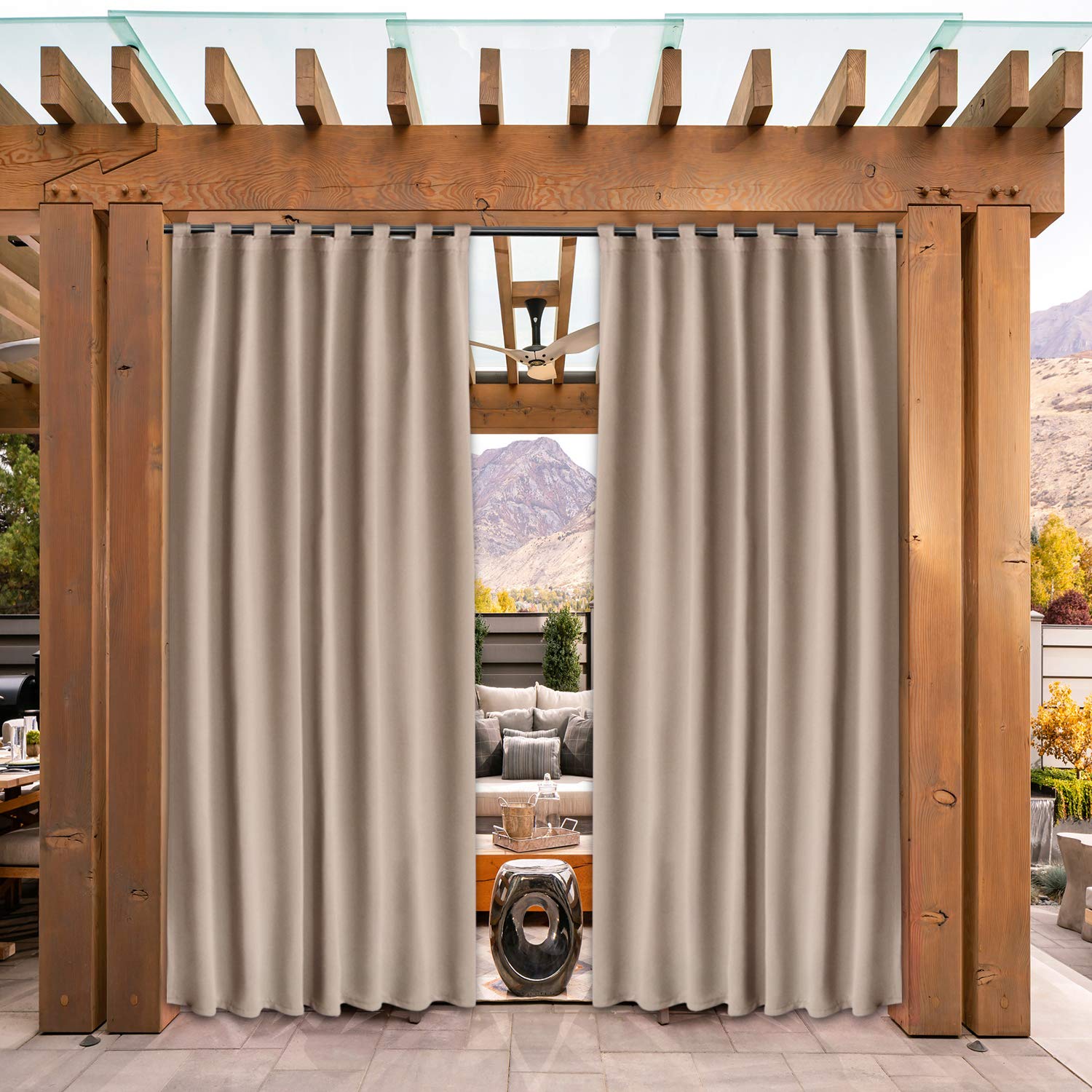 Thermal Insulated Blackout Curtains 52x84 Inch - UV Blocking for Bedroom & Patio Use