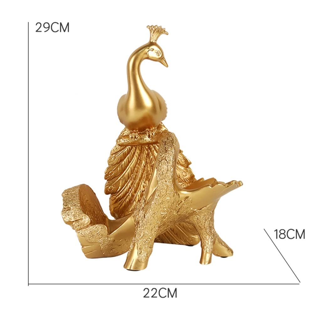 Elegant Gold Peacock Wine Bottle Holder - Decorative Countertop Wine Rack Stand for Single Bottle Display | Perfect for Home Bar, Kitchen Counter, or Dining Table Centerpiece | Durable & Stylish Kitchen Decor