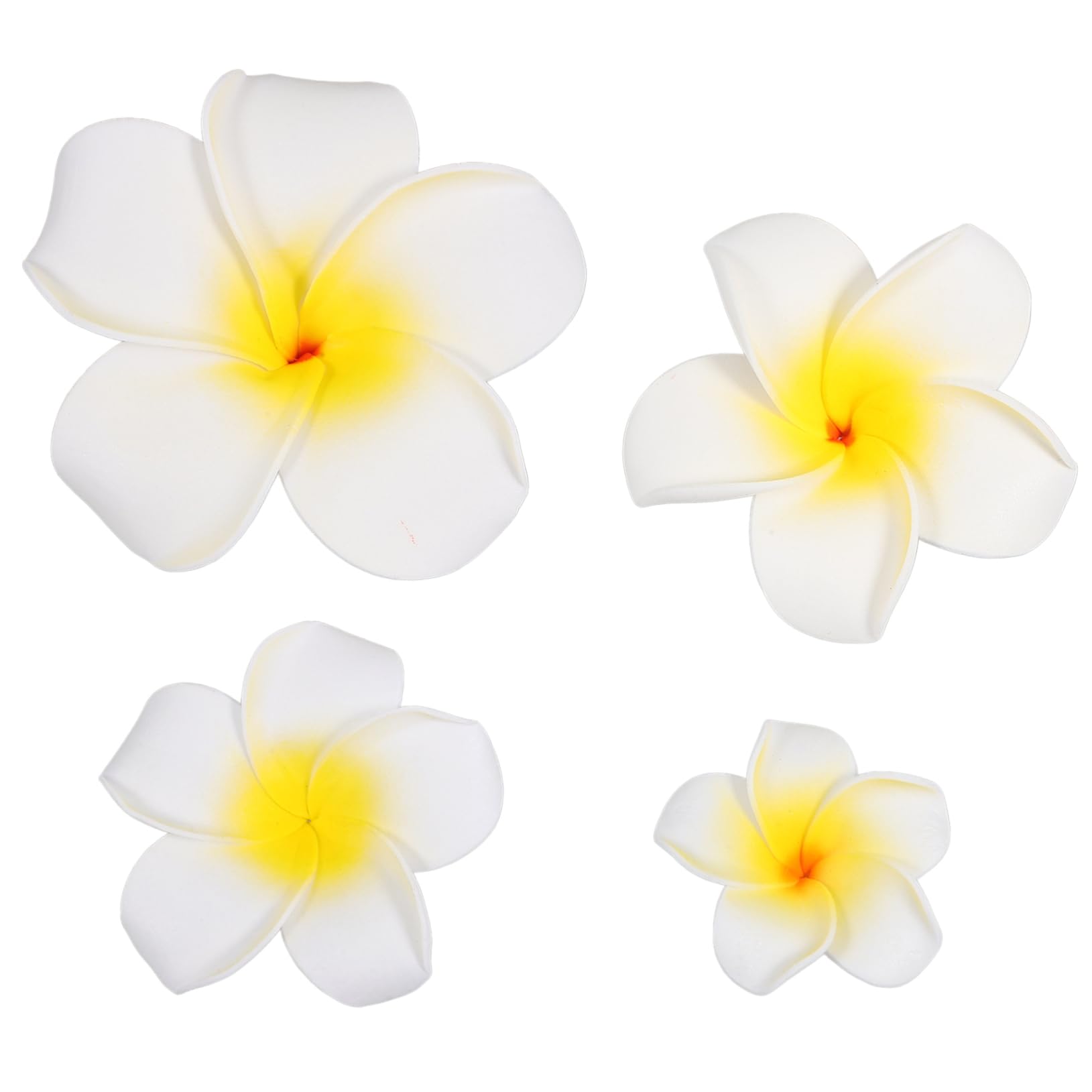 Balacoo 4pcs Hawaiian Flower Hair Clips - Artificial Plumeria Hair Accessories for Women, Beach Wedding, Party, Vacation & Summer Style | Perfect for Bridal Shower, Tropical Theme Events & Photo Shoots