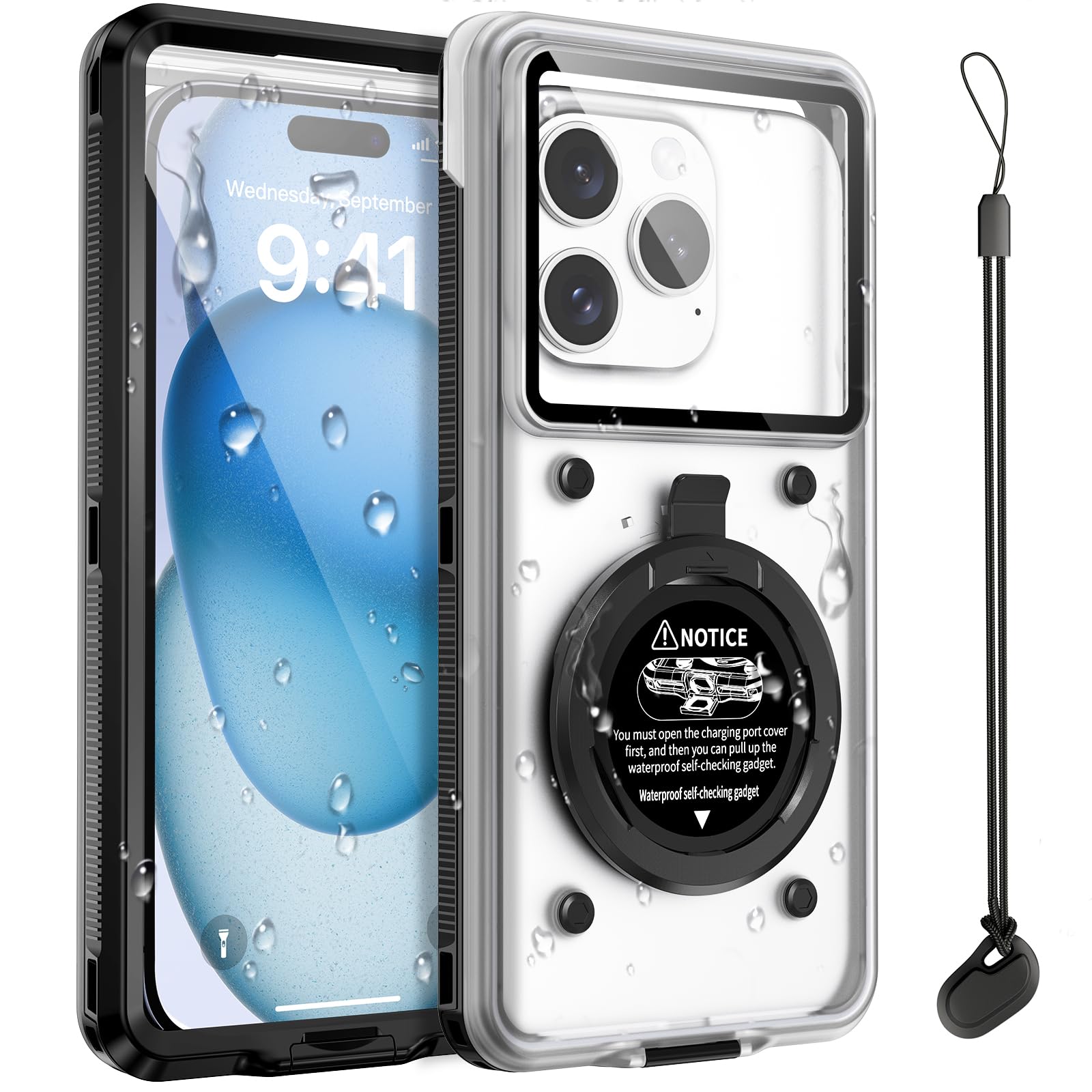 **Beasyjoy Waterproof Phone Case for iPhone 16/15/14/13/12/11 & Samsung S24/S23/S22/Google – Universal 6.9