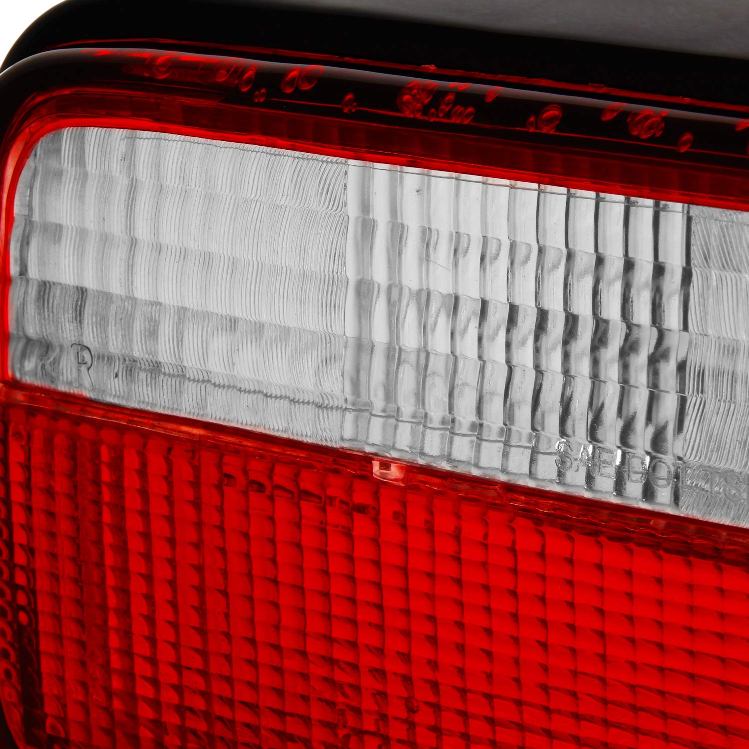 AKKON Red Clear Lens Tail Brake Lights Assembly Pair for 1990-1993 Acura Integra DA DB 2 Door Coupe - Left & Right Side - Enhances Safety & Style for Night Driving & Car Shows