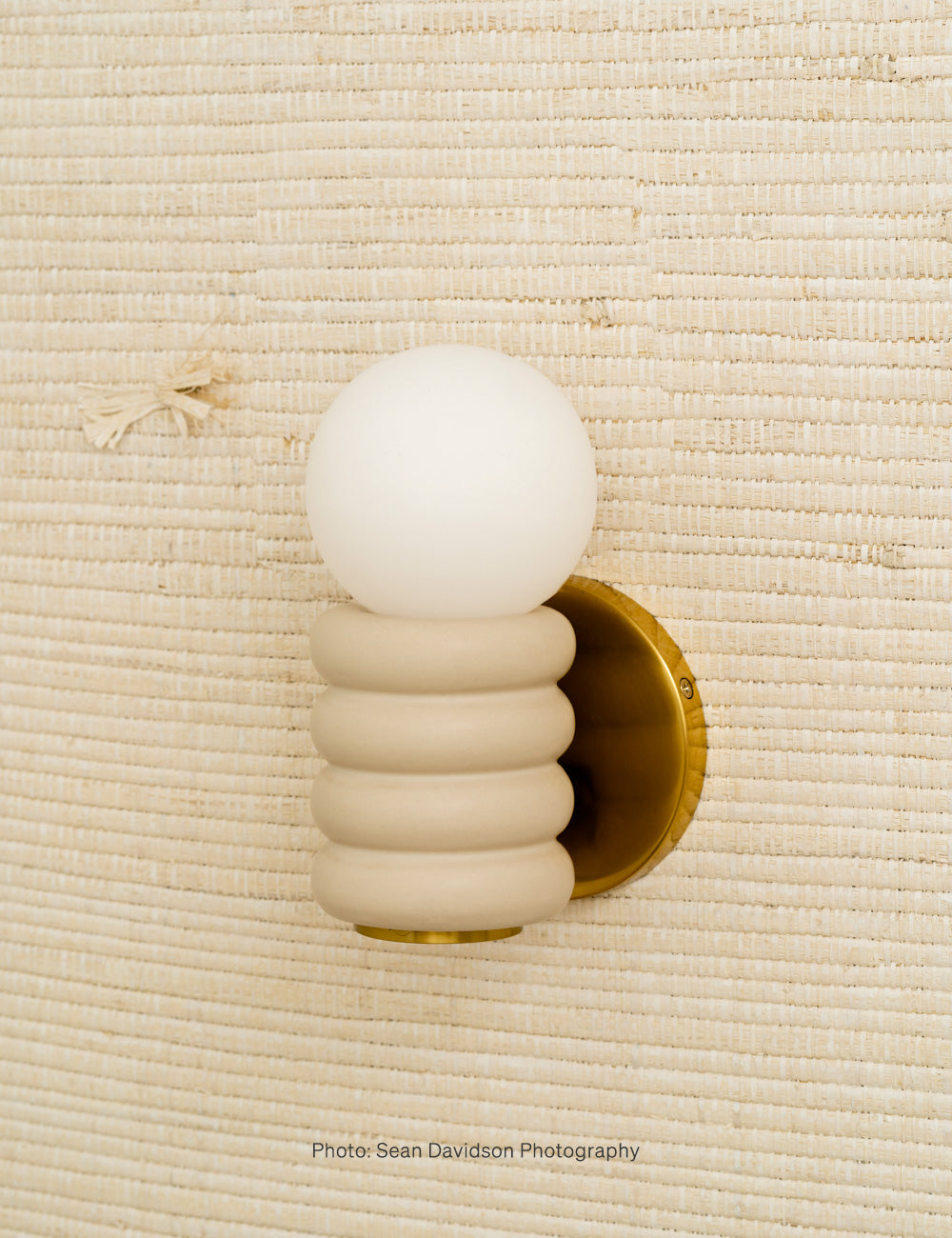 Eny Lee Parker x Mitzi Bibi Sconce Wall Light - Modern Ceramic Plug-in Wall Sconce with Fabric Shade - Perfect for Bedroom, Living Room, and Hallway Lighting