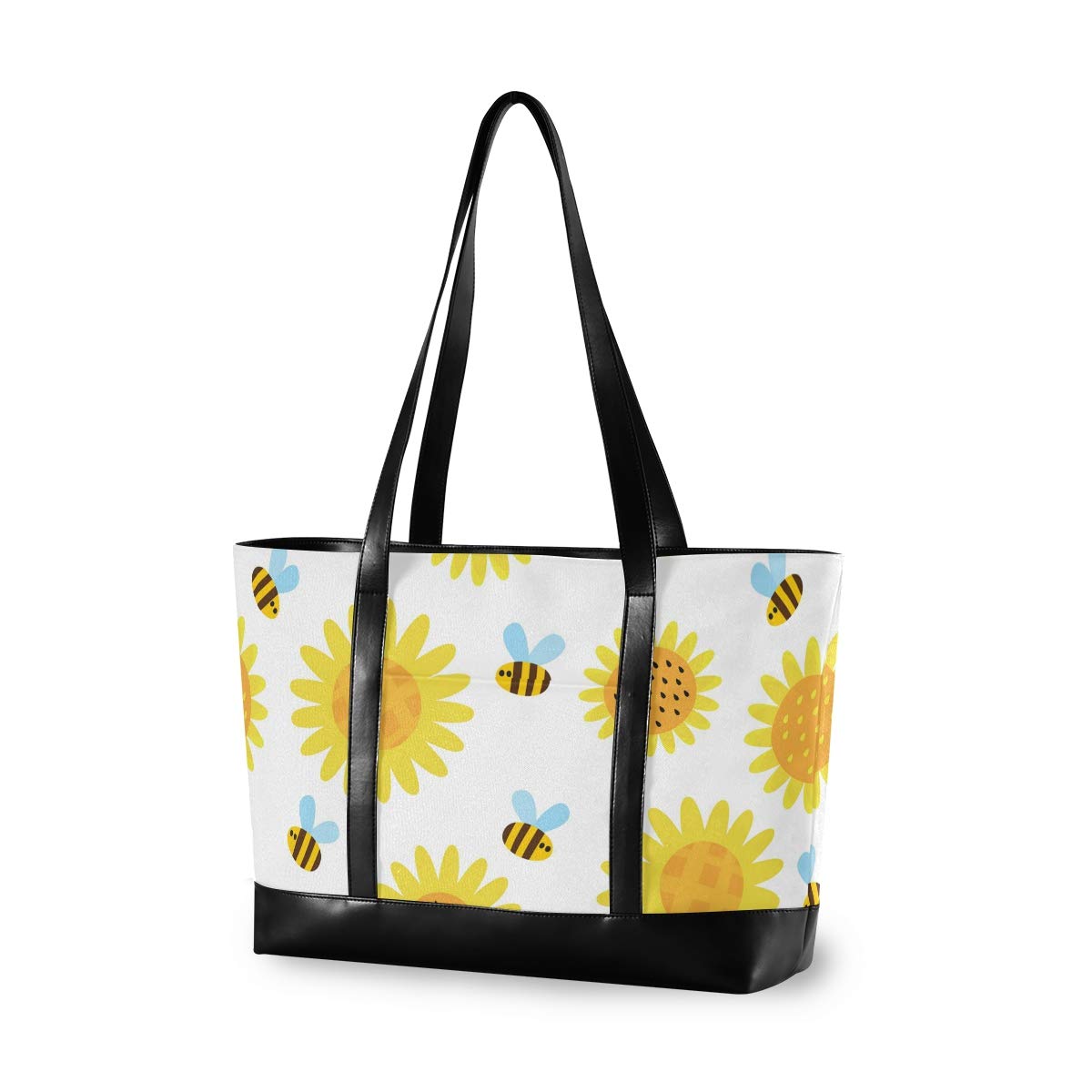 Honey Bee Laptop Tote Bag for Women - 15.6 Inch Laptop Organizer Work Bag with Multiple Pockets - Perfect for Teachers, Office Professionals & Commuters - Stylish & Functional Work Purse for Daily Use