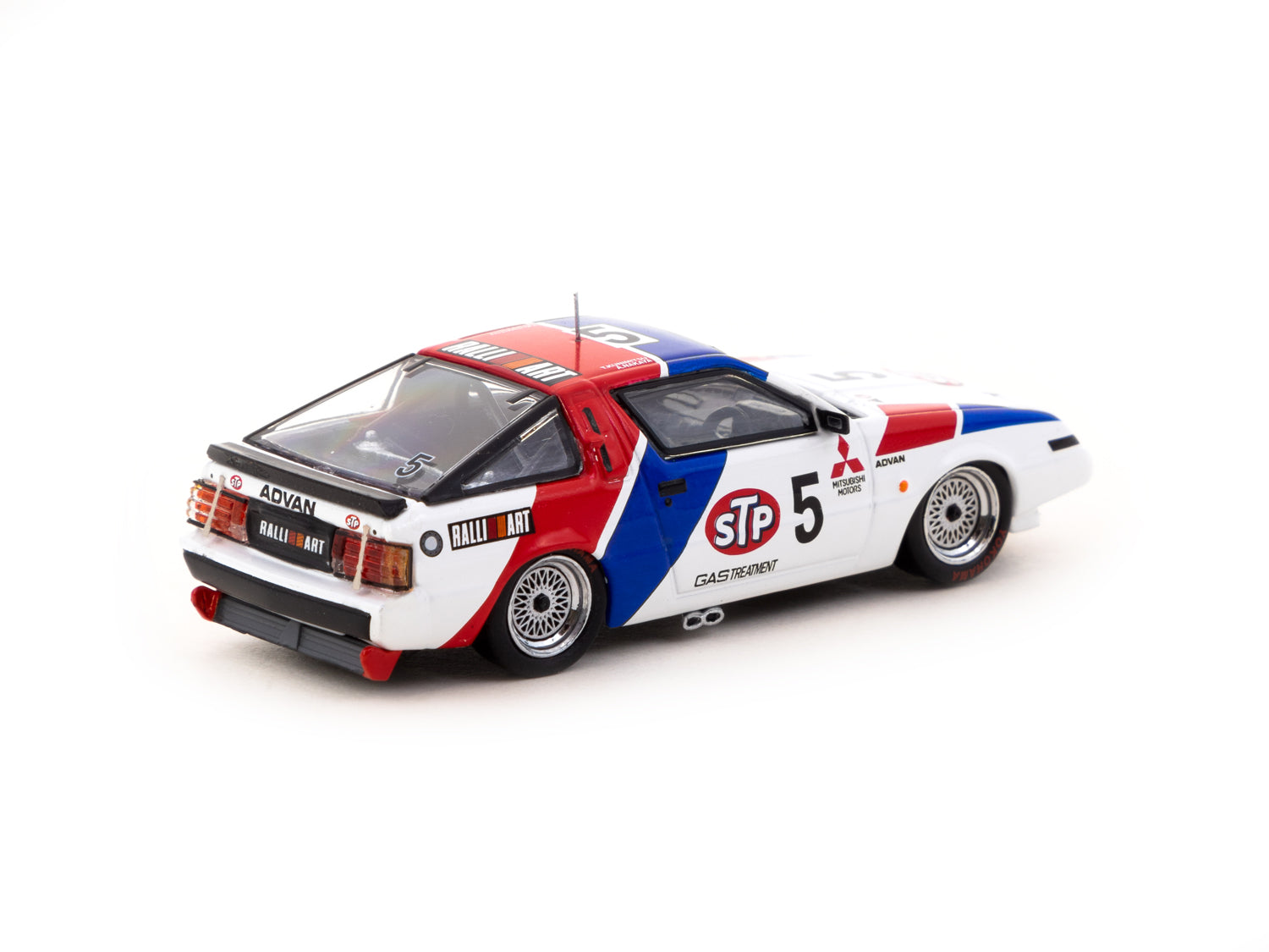 Tarmac Works 1/64 Scale Mitsubishi Starion JTC 1987 #5 Diecast Model Car - Collectible Miniature Vehicle for Display & Racing Scenes
