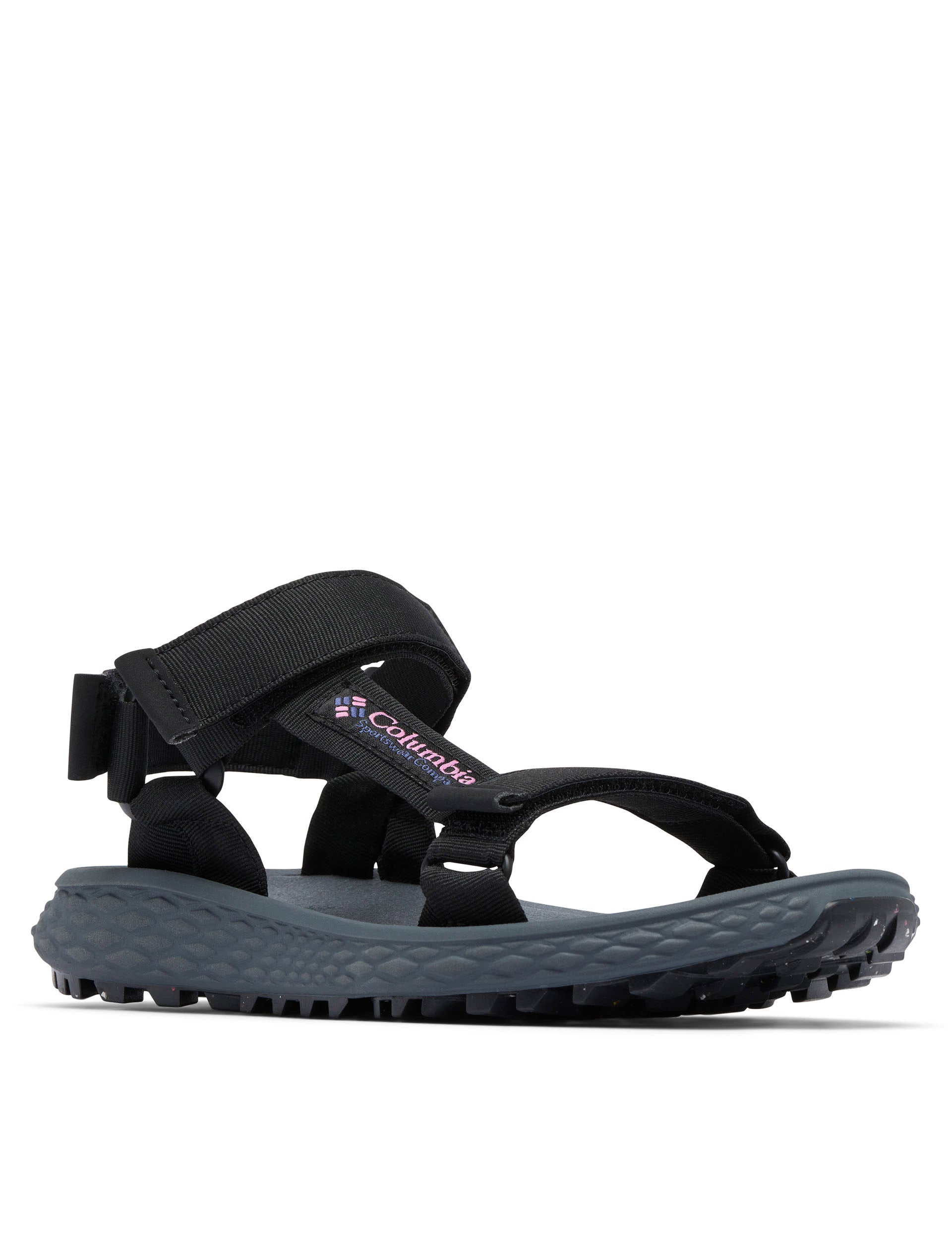 Konos Globetrot Sandal - Black/Cosmos Color | Comfortable Travel & Beach Sandals for Women | Perfect for Vacation, Walking & Summer Outfits