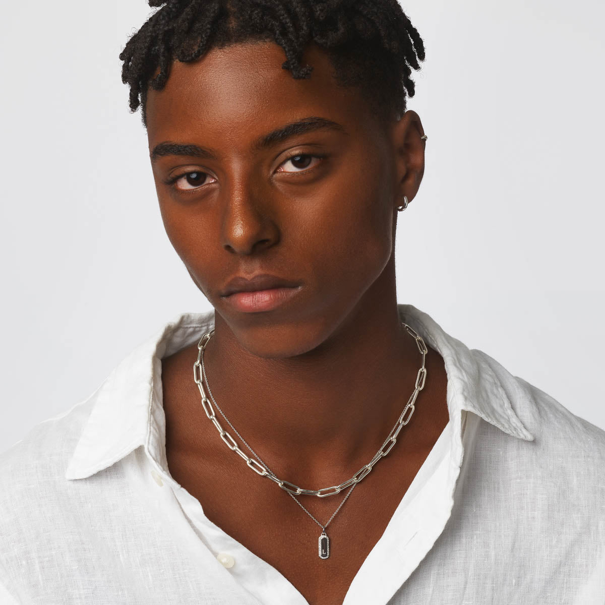 Stylish Silver Boyfriend Paperclip Chain Necklace - Perfect for Layering & Everyday Wear