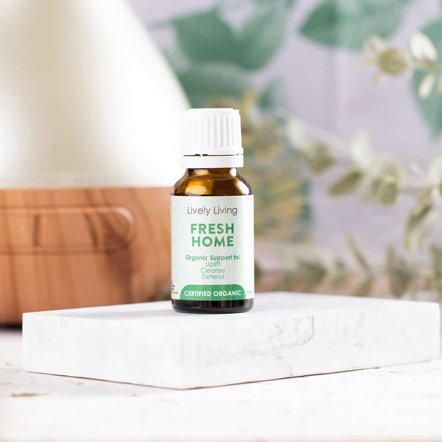 Certified Organic Fresh Home Essential Oil - 15ml Pure Aromatherapy Oil for Relaxation, Stress Relief & Home Fragrance