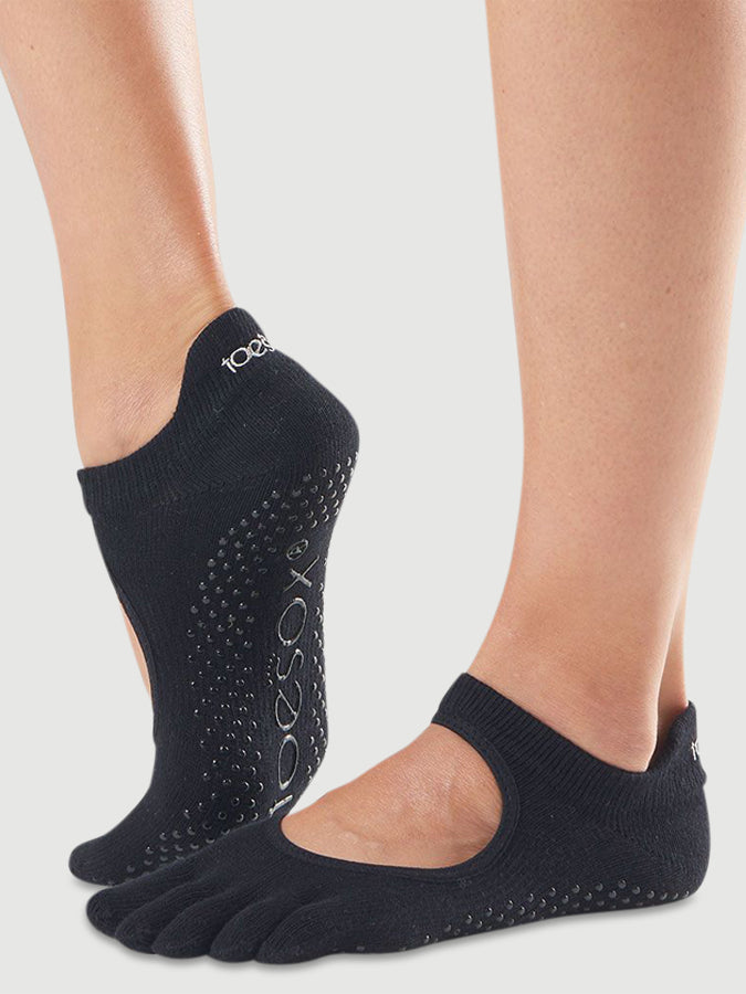 ToeSox Full Toe Bellarina Women's Non-Slip Yoga Grip Socks for Barre, Pilates & Dance - Breathable & Comfortable Workout Socks for Studio & Home Exercise