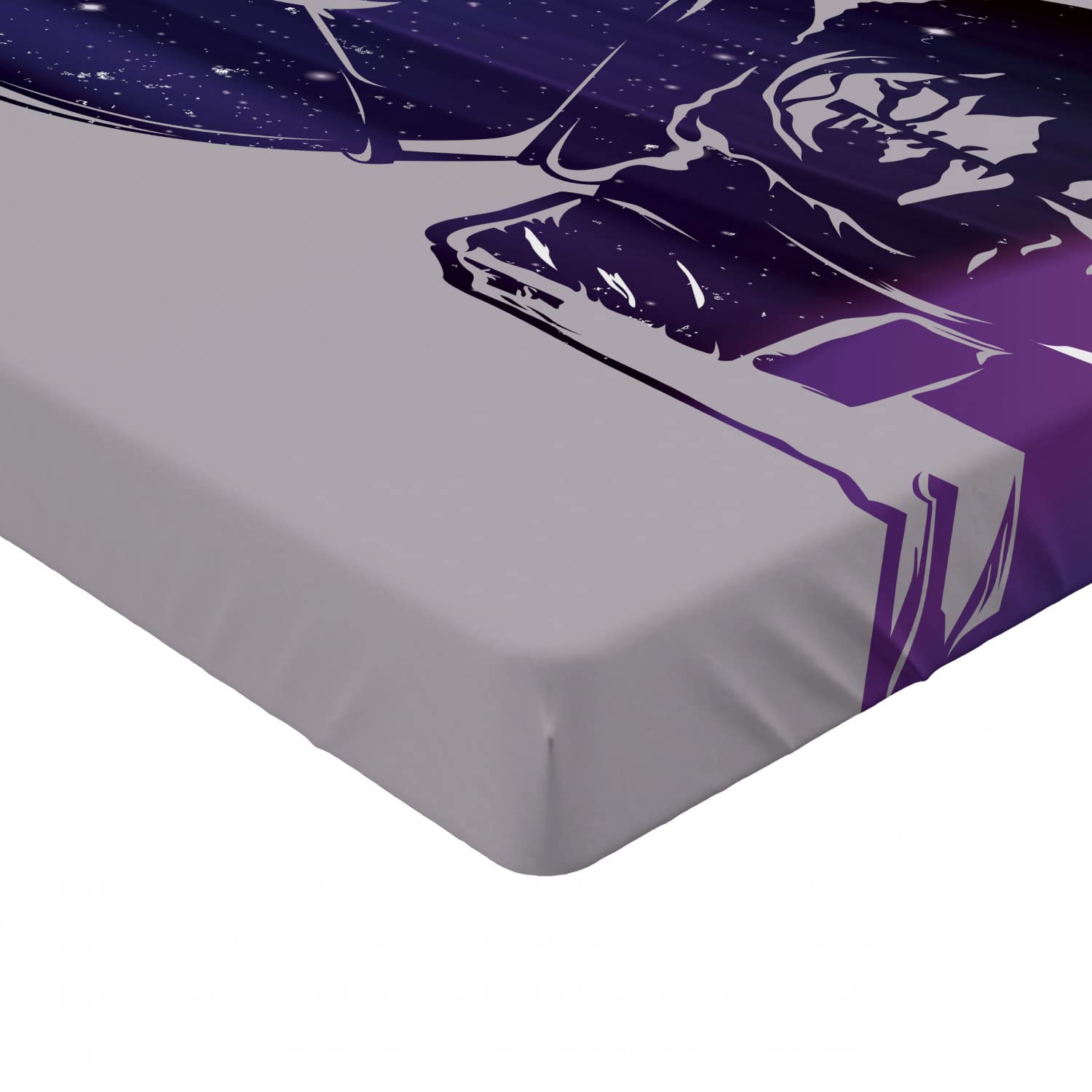 Ambesonne Outer Space Fitted Sheet - Astronaut & Star Cluster Celestial Design, Deep Pocket Elastic Bed Cover for Twin Size (Pink Purple) | Perfect for Kids' Rooms, Space-Themed Bedrooms & Sci-Fi Decor