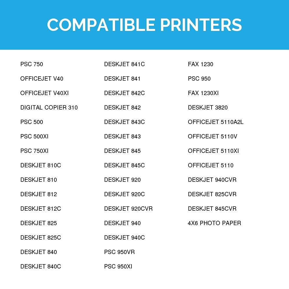 LD Remanufactured HP 15 C6615DN Ink Cartridge (2-Pack Black) - Compatible with HP 310/810/920 Printers for Office & Home Use