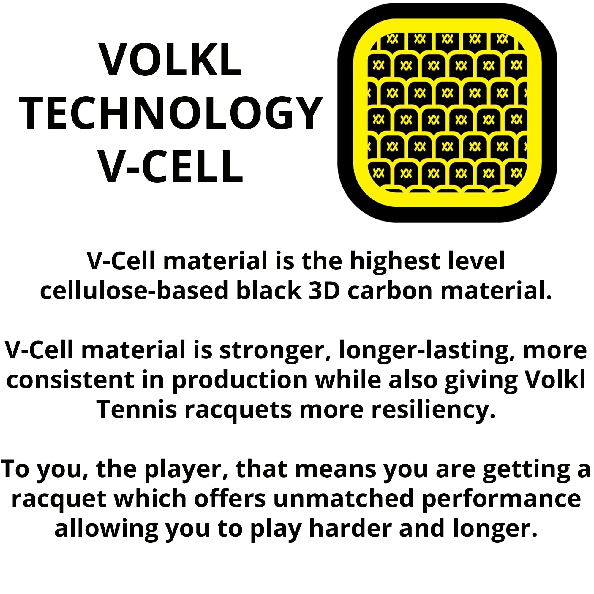 Volkl V Cell 9 Tennis Racquet - Lightweight Performance Racquet for Adults & Advanced Players | Perfect for Competitive Matches & Training Sessions