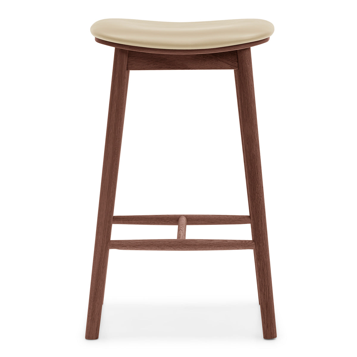 Premium Lando Leather Backless Bar Stool - Modern Counter Height Stool for Kitchen Island, Breakfast Nook & Home Bar - Comfortable PU Leather Seat with Chrome Metal Base