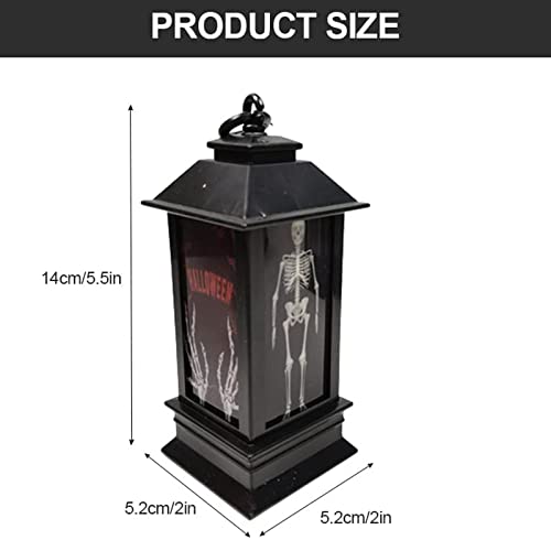Halloween LED Lantern - Skeleton Bat Pumpkin Light for Home Party Decor