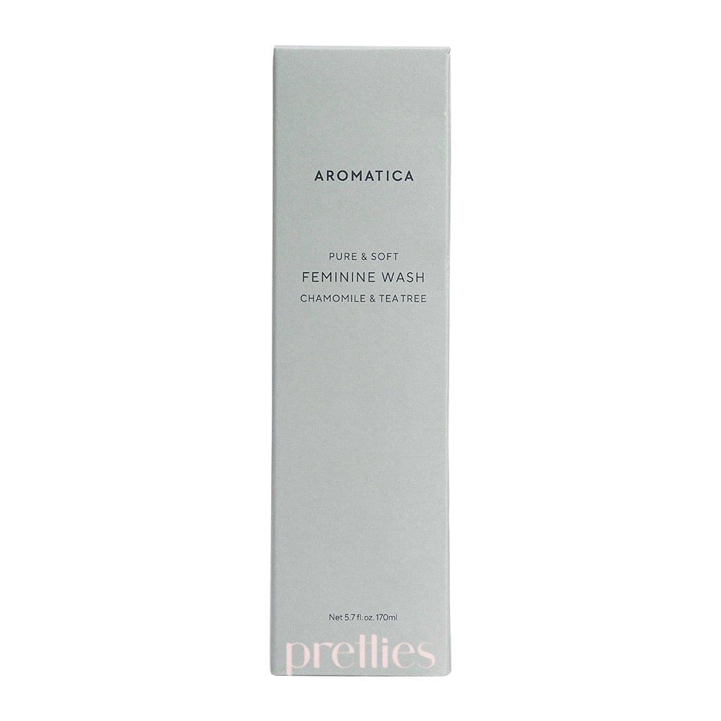AROMATICA Pure & Soft Feminine Wash 170ml - Chamomile & Tea Tree Formula for Gentle Intimate Care | pH Balanced & Natural Ingredients | Ideal for Daily Hygiene & Sensitive Skin