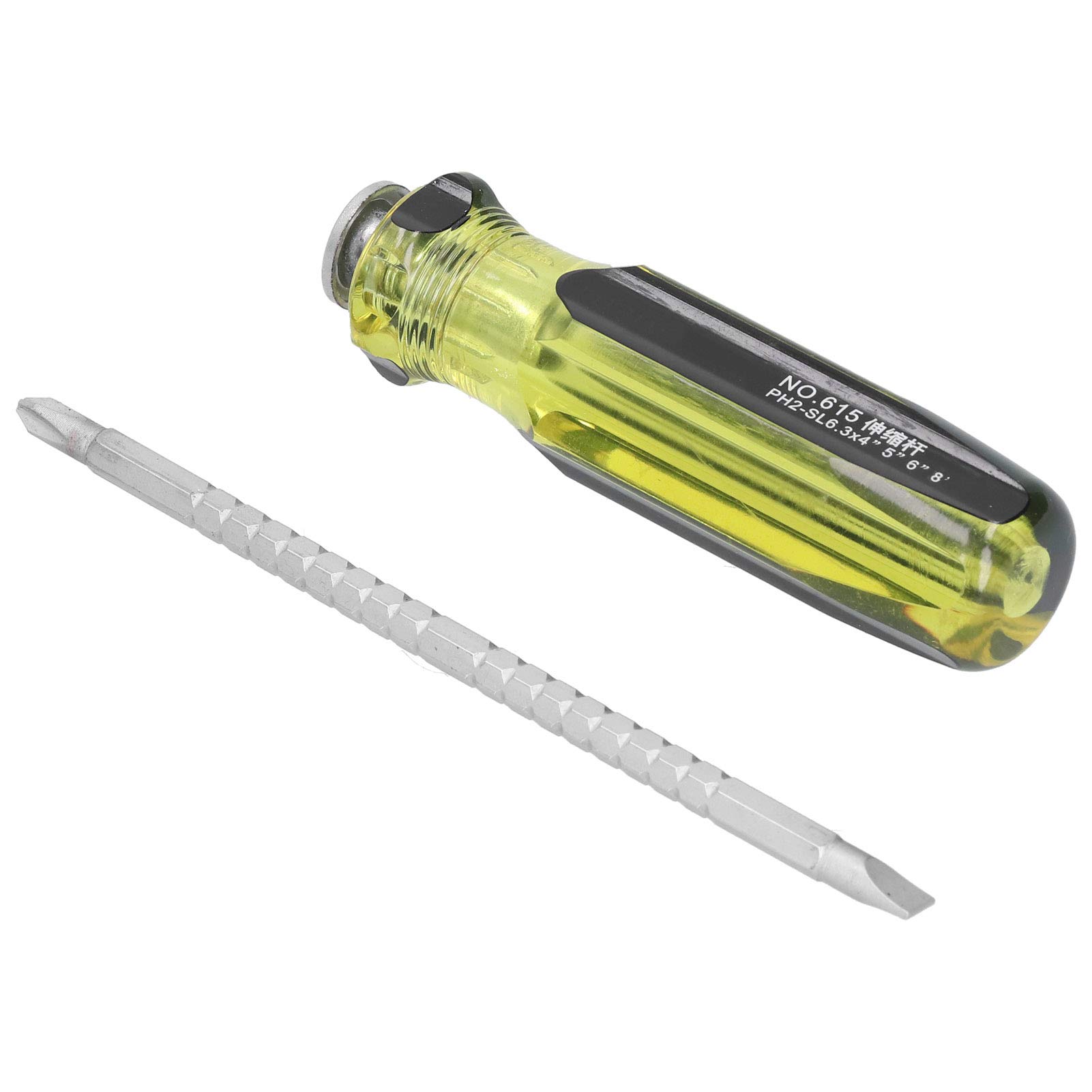 Walfront Portable Slotted Cross Telescopic Screwdriver Set - Double Head Manual Hardware Driver Repair Hand Tools for Home, Office & Car Maintenance