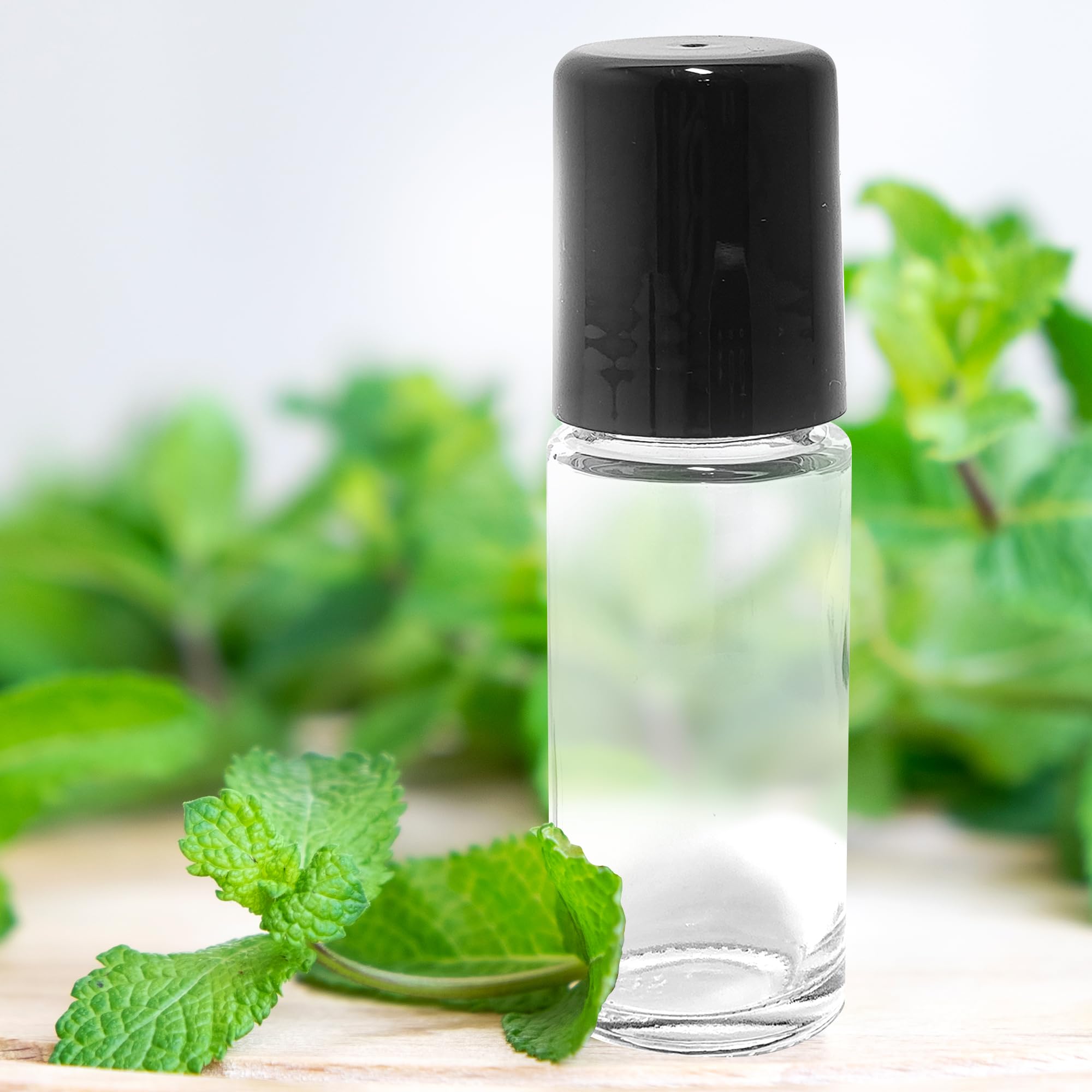 12 Pack 1 oz (30ml) Clear Refillable Roll On Glass Bottles with Rollers - Perfect for Essential Oils, Perfumes, Aromatherapy & DIY Skincare Products