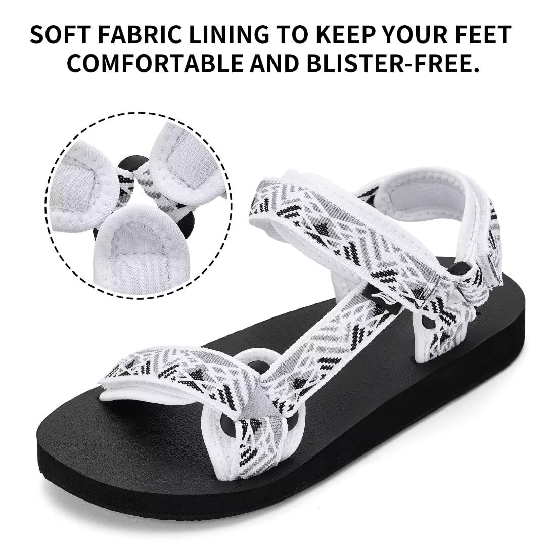 Women's Hiking Sandals with Arch Support & Yoga Mat Insole - Comfortable Athletic Water Shoes for Beach, Travel, Yoga & Outdoor Activities