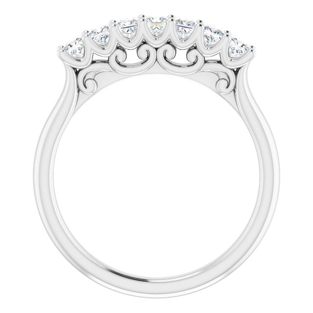 0.70 Carat Princess Cut Diamond Wedding Band - Elegant Prong Set Engagement Ring for Women, Perfect for Proposals, Anniversaries & Bridal Jewelry Gifts