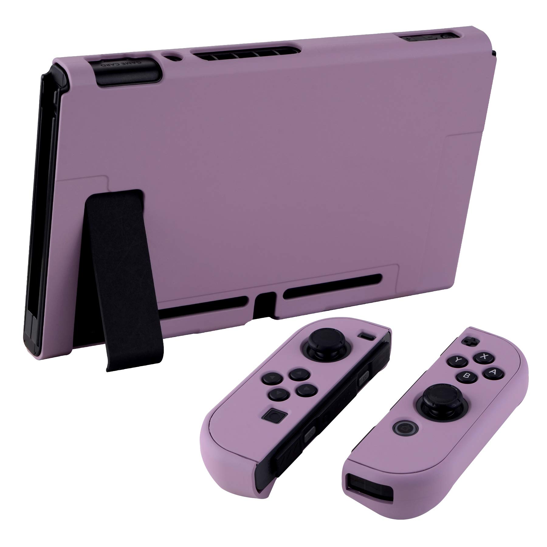eXtremeRate PlayVital Protective Hard Shell Case Cover for Nintendo Switch - Shock-Absorbent Anti-Scratch Dockable Durable Gaming Accessory (Dark Grayish Violet) - Perfect for Travel, Home Gaming & Switch Protection