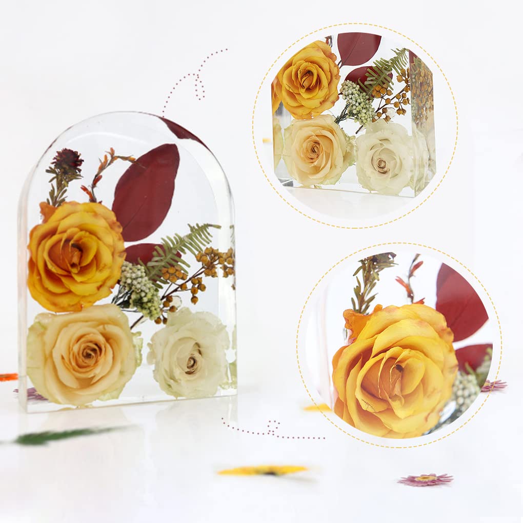 FineInno Large Arch Resin Molds - Deep Silicone Molds for Flower Preservation, Epoxy Casting, DIY Bookends, Resin Art & Insect Specimens - Perfect for Home Decoration, Wedding Centerpieces & Craft Projects (Arch)