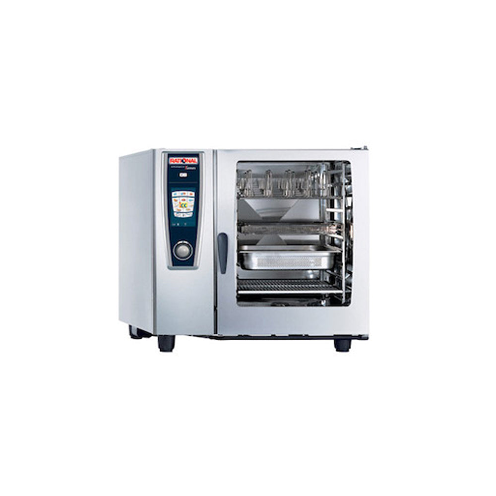 Used Rational SCC 102 G Gas Combination Oven with Stand - Professional Commercial Kitchen Equipment for Restaurants, Bakeries & Catering Services