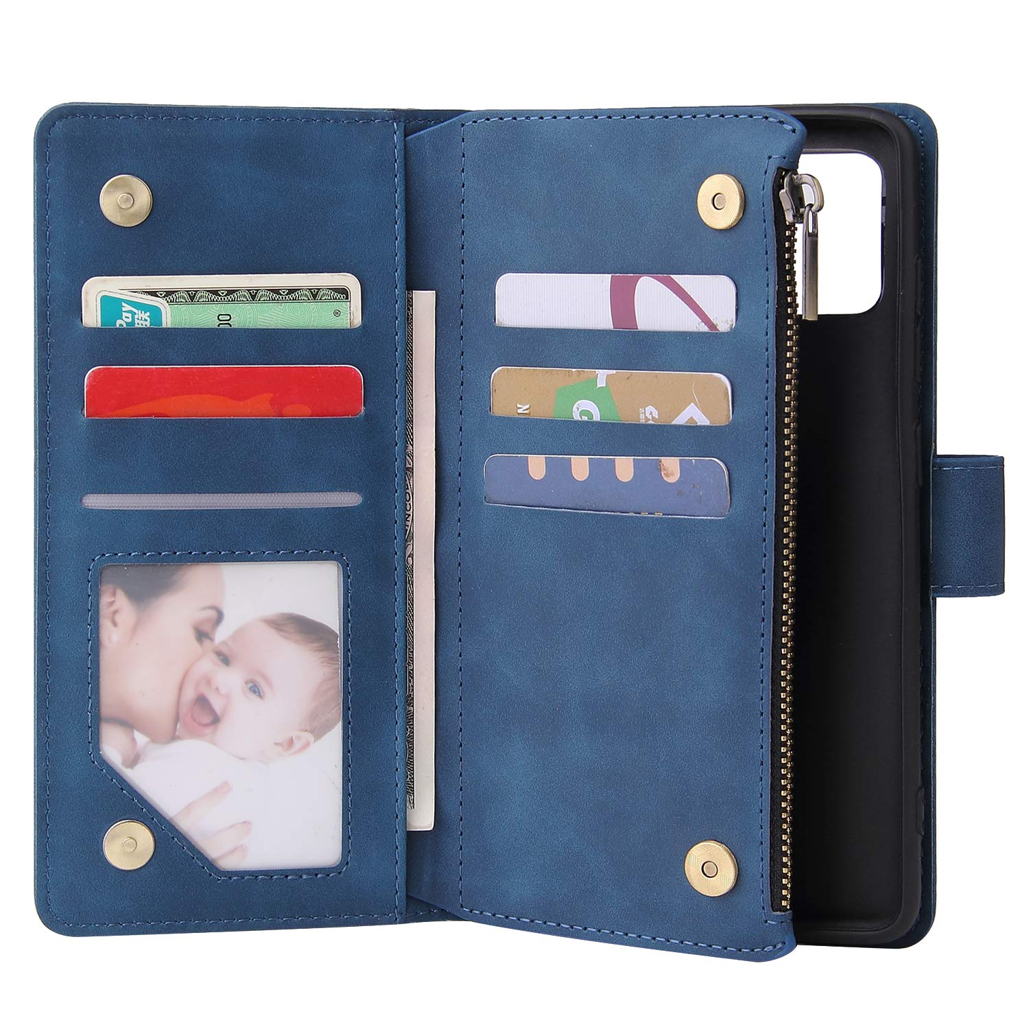 **ASUWISH Samsung Galaxy A51 4G Wallet Case with Tempered Glass Screen Protector – Leather Flip Cover & Card Holder – Compatible with Galaxy A51, A515F, M40S (Blue) – Perfect for Work, Travel & Daily Use**
